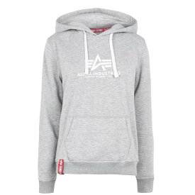 【送料無料】 アルファインダストリーズ レディース パーカー・スウェット アウター Logo Hoodie Grey