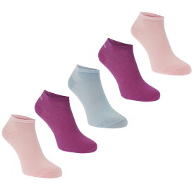 【送料無料】 スラセンジャー レディース 靴下 アンダーウェア Trainer Socks 5 Pack Ladies Bright Asst