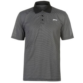 【送料無料】 スラセンジャー メンズ ポロシャツ トップス Micro Stripe Golf Polo Shirt Mens Black