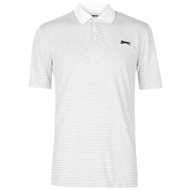 【送料無料】 スラセンジャー メンズ ポロシャツ トップス Micro Stripe Golf Polo Shirt Mens White