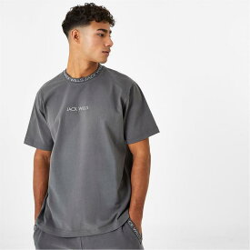 【送料無料】 ジャック ウィルス メンズ Tシャツ トップス Jacquard T-Shirt Slate