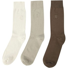 【送料無料】 プリングル メンズ 靴下 アンダーウェア 3 Pack Plain Socks Beige