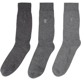 【送料無料】 プリングル メンズ 靴下 アンダーウェア 3 Pack Plain Socks Grey