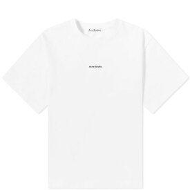 【送料無料】 アクネ ストゥディオズ メンズ Tシャツ トップス Acne Studios Extorr Stamp Logo Tee Optic White