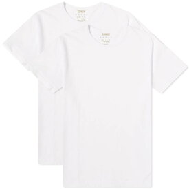 【送料無料】 エドウィン メンズ Tシャツ トップス Edwin Double Pack T-Shirt White