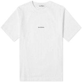 【送料無料】 アクネ ストゥディオズ レディース Tシャツ トップス Acne Studios Logo Tee Optic White