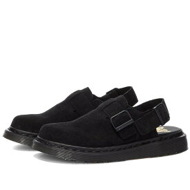 【送料無料】 ドクターマーチン メンズ サンダル シューズ Dr. Martens Jorge Buckle Mule - Made In England Black Repello Calf Suede