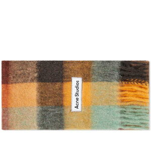 ANl XgDfBIY Y ANZT[ }t[EXg[EXJ[t Acne Studios Vally Check Scarf Chestnut Brown & Yellow & Green CG[