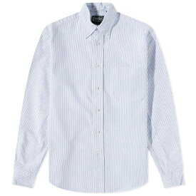 【送料無料】 ギットマンヴィンテージ メンズ シャツ トップス Gitman Vintage Button Down Stripe Oxford Shirt Blue & White