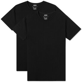 【送料無料】 エドウィン メンズ Tシャツ トップス Edwin Double Pack T-Shirt Black