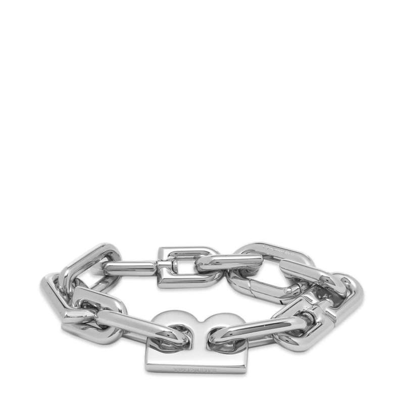おすすめ ブレスレット・バングル・アンクレット メンズ バレンシアガ アクセサリー Silver Shiny Bracelet Logo Balenciaga ブレスレット