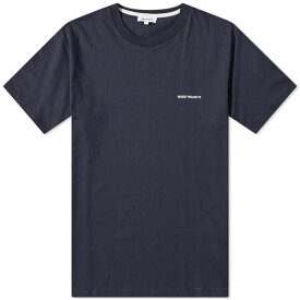 【送料無料】 ノースプロジェクト メンズ Tシャツ トップス Norse Projects Johannes Standard Logo T-Shirt Dark Navy