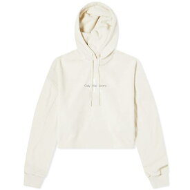 【送料無料】 カルバンクライン レディース パーカー・スウェット フーディー アウター Calvin Klein Polar Fleece Hoodie Eggshell