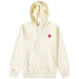 【送料無料】 コム・デ・ギャルソン メンズ パーカー・スウェット フーディー アウター Comme des Garcons Play Red Heart Pullover Hoodie Ivory