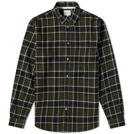 【送料無料】 ノースプロジェクト メンズ シャツ トップス Norse Projects Anton Brushed Flannel Check Button Down Shirt Beech Green