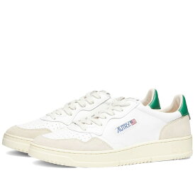 【送料無料】 オートリ― メンズ スニーカー シューズ Autry 01 Low Leather and Suede Sneaker White & Green