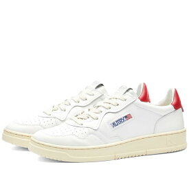 【送料無料】 オートリ― メンズ スニーカー シューズ Autry 01 Low Leather Sneaker White & Red