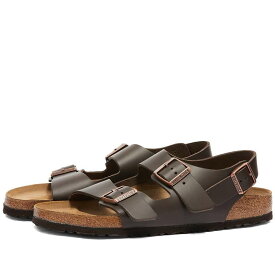 【送料無料】 ビルケンシュトック メンズ サンダル シューズ Birkenstock Milano Dark Brown Smooth Leather