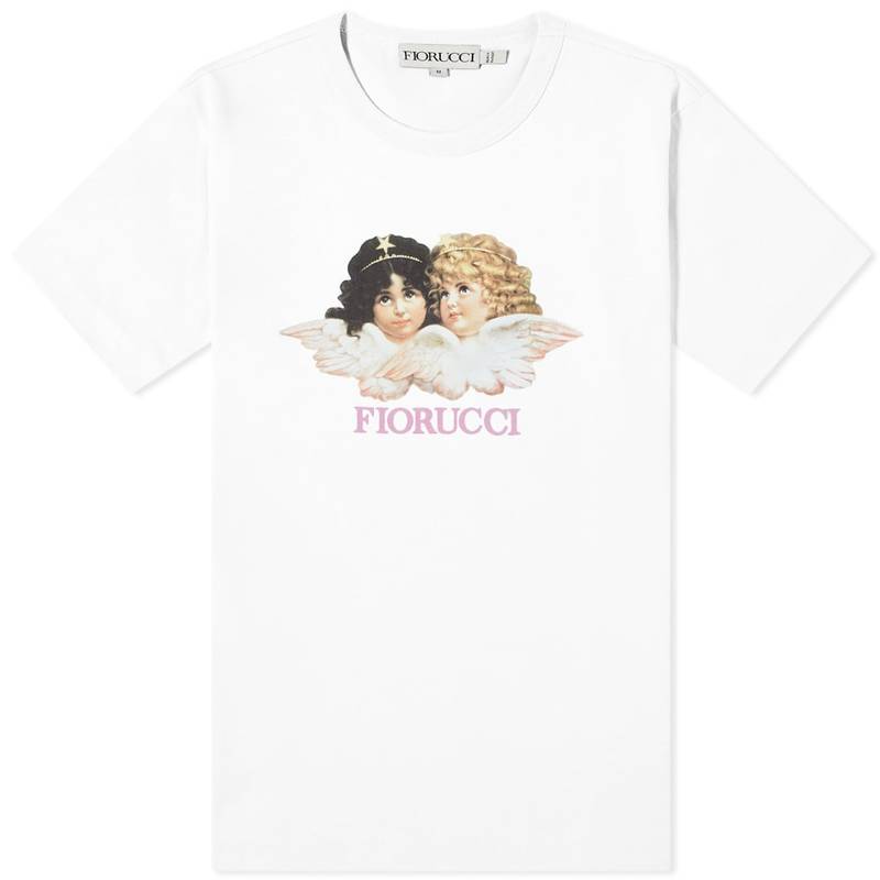 【送料無料】 フィオルッチ レディース Tシャツ トップス Fiorucci Classic Angel Tee White