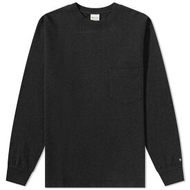 【送料無料】 スノーピーク メンズ Tシャツ トップス Snow Peak Long Sleeve Recycled Cotton Heavy T-Shirt Black