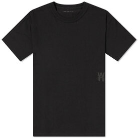 【送料無料】 アレキサンダーワン レディース Tシャツ トップス Alexander Wang Essential Logo T-Shirt Black