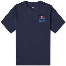 【送料無料】 エドウィン メンズ Tシャツ トップス Edwin Sunset On Mt. Fuji T-Shirt Navy Blazer