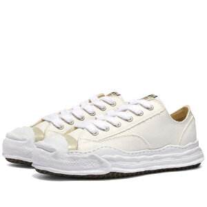 �~�n�� ���X�q�� �����Y �V���[�Y �X�j�[�J�[ �L���b�v Maison MIHARA YASUHIROriginal Sole Toe Cap Lowcut Canvas White �z���C�g
