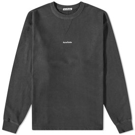 【送料無料】 アクネ ストゥディオズ メンズ パーカー・スウェット アウター Acne Studios Fin Stamp Crew Sweat Black