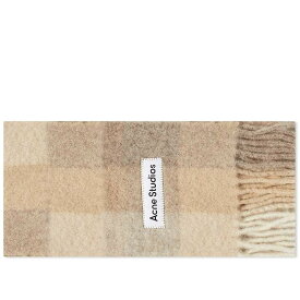 【送料無料】 アクネ ストゥディオズ メンズ マフラー・ストール・スカーフ アクセサリー Acne Studios Vally Check Scarf White & Beige