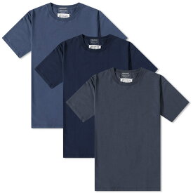 【送料無料】 マルタンマルジェラ メンズ Tシャツ トップス Maison Margiela Classic T-Shirt - 3 Pack Shades Of Navy