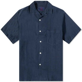 【送料無料】 ポーチュギースフランネル メンズ シャツ トップス Portuguese Flannel Linen Camp Vacation Shirt Navy