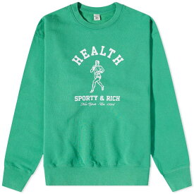 【送料無料】 スポーティ アンド リッチ メンズ パーカー・スウェット アウター Sporty & Rich NY Running Club Sweater - END. Exclusive Green & White