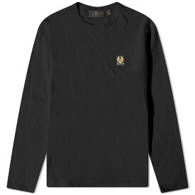 【送料無料】 ベルスタッフ メンズ Tシャツ トップス Belstaff Long Sleeve Patch Logo T-Shirt Black