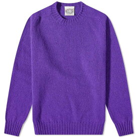 【送料無料】 ジャミーソンズオブシェトランド メンズ ニット・セーター アウター Jamieson's of Shetland Crew Knit Violet