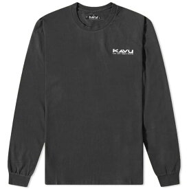 【送料無料】 カブー メンズ Tシャツ トップス KAVU Long Sleeve Etch Art T-Shirt Black Licorice