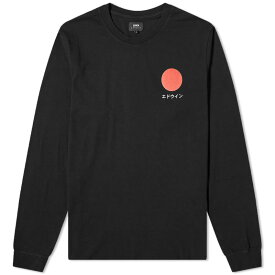 【送料無料】 エドウィン メンズ Tシャツ トップス Edwin Long Sleeve Japanese Sun T-Shirt Black