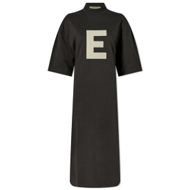 【送料無料】 フィアオブゴッド レディース Tシャツ トップス Fear of God Essentials 3/4 T-Shirt Dress Off-Black