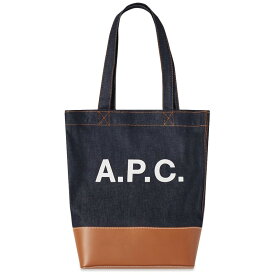 【送料無料】 アーペーセー メンズ トートバッグ バッグ A.P.C. Axel Denim And Leather Tote Indigo & Caramel