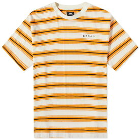 【送料無料】 エドウィン メンズ Tシャツ トップス Edwin Quarter Stripe T-Shirt Orange