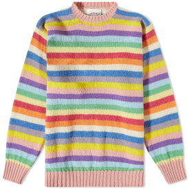 【送料無料】 ジャミーソンズオブシェトランド メンズ ニット・セーター アウター Jamieson's of Shetland Stripe Crew Knit Pastel Multi