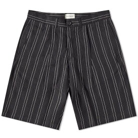 【送料無料】 オリバー スペンサー メンズ ハーフパンツ・ショーツ ボトムス Oliver Spencer Pleated Shorts Black