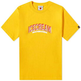 【送料無料】 アイスクリーム メンズ Tシャツ トップス ICECREAM Brick Logo T-Shirt Orange