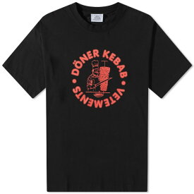 【送料無料】 ヴェトモン メンズ Tシャツ トップス VETEMENTS Doner Kebab T-Shirt Black