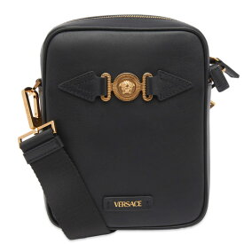 【送料無料】 ヴェルサーチ メンズ ショルダーバッグ バッグ Versace Medusa Side Bag Black