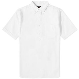 【送料無料】 ビームス プラス メンズ シャツ トップス Beams Plus BD Popover Short Sleeve Oxford Shirt White