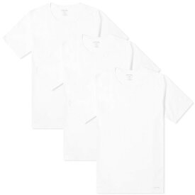 【送料無料】 カルバンクライン メンズ Tシャツ トップス Calvin Klein T-Shirt - 3 Pack White