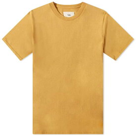 【送料無料】 フォーク メンズ Tシャツ トップス Folk Contrast Sleeve T-Shirt Yellow