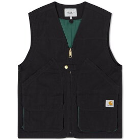 【送料無料】 カーハート メンズ ベスト アウター Carhartt WIP Heston Vest Black & Discovery Green