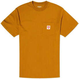 【送料無料】 カーハート メンズ Tシャツ トップス Carhartt WIP Pocket Heart T-Shirt Deep Hamilton Brown