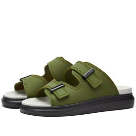 【送料無料】 アレキサンダー・マックイーン メンズ サンダル シューズ Alexander McQueen Rubber Oversized Sandal Military Green